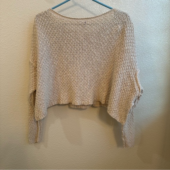 Free People Cream Knitted Sweater Size S - Picture 2 of 7